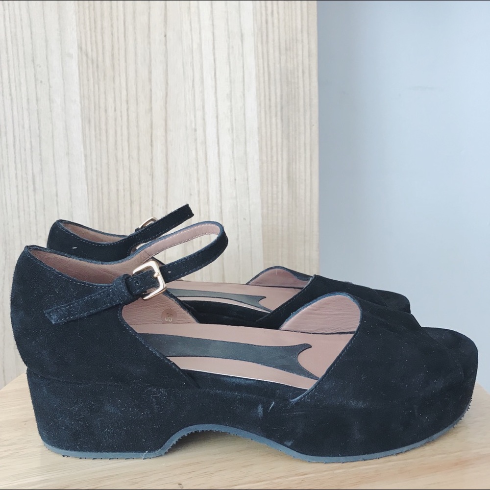 New MARNI Suede Platform Sandals